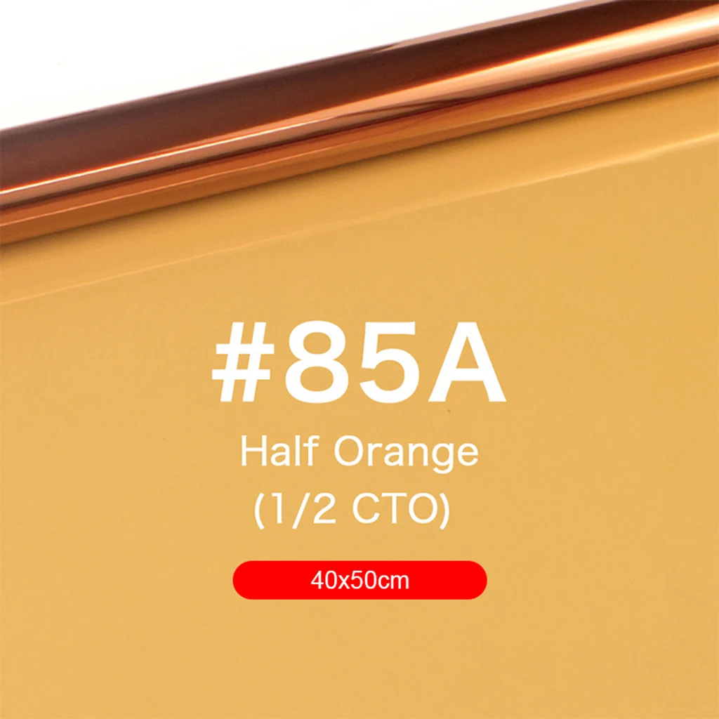 Orange85A 40x50 см бумажные гели Цветной фильтр для сценический светильник ing Рыжий светильник s используется в кино видео фото сцены театральные Вечерние - Цвет: Orange85A