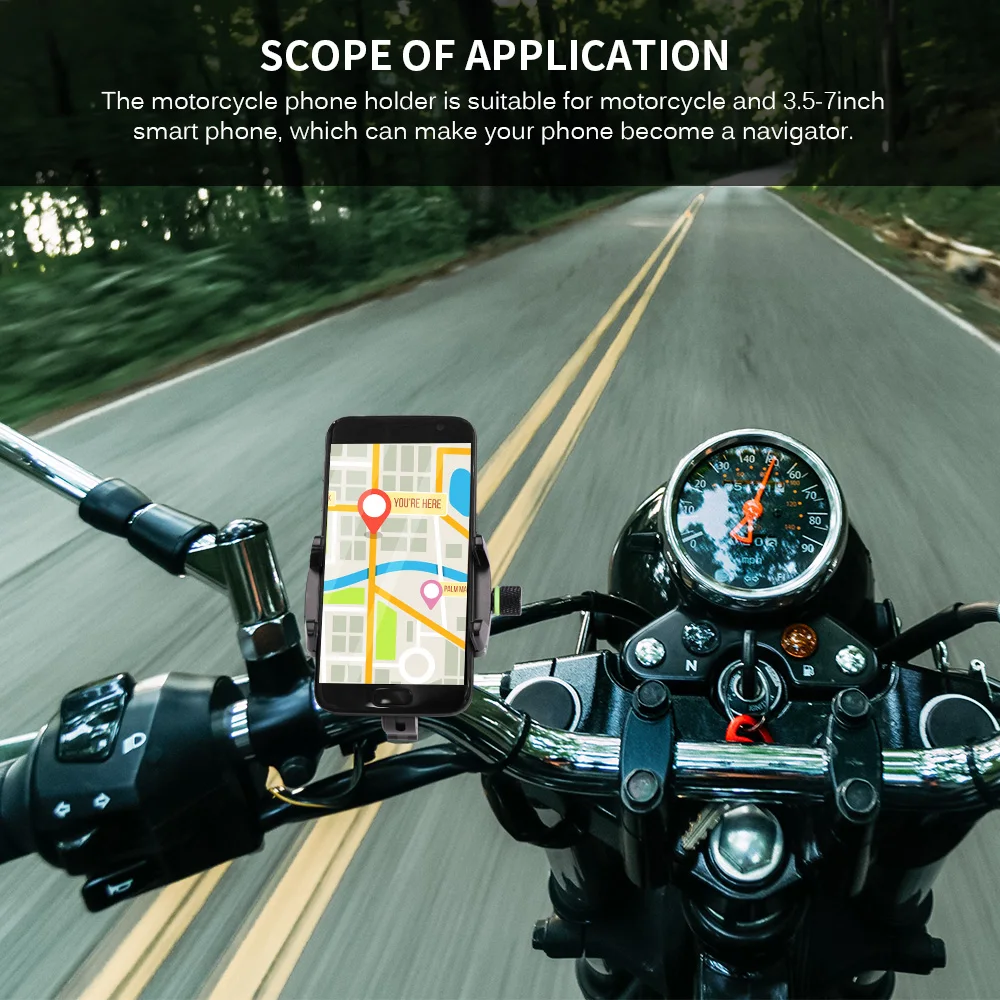 

Motorcycle Phone Holder Power Charger for 3.5-7inch Moto equipment Motorbike Mountain Bike Holder Motorbike Accessories