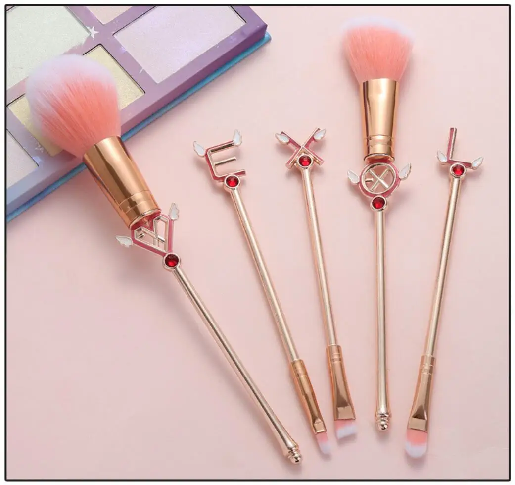 

5 Pcs Celebrity Makeup Brush Tools Fans’ Selection Of Support Makeup Tools Gifts for Girls