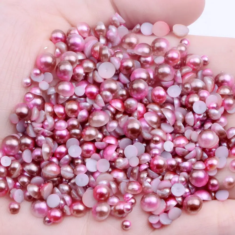 Маленькая упаковка 3/4/5/6 мм кофейные и темно синие цвета радуги полукруглые