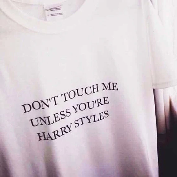 И надписью Don't Touch Me пока вы не будете Tumblr Стиль футболка moletom сделать tumblr