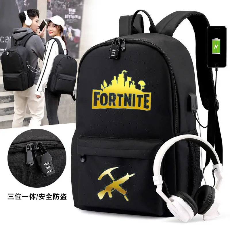 Светящийся школьный рюкзак Fortnite легкий Водонепроницаемый для ноутбука с
