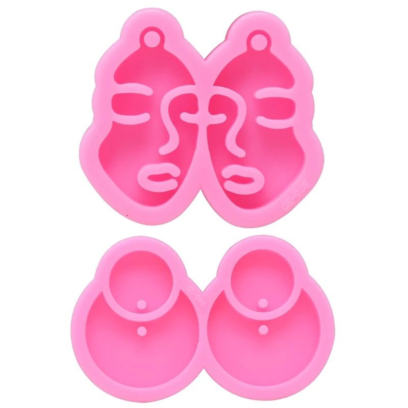 

Shiny Mirror Earrings Epoxy Resin Mold Keychain Casting Silicone Mould DIY Crafts Jewelry Pendant Making Tools