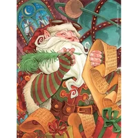 5d diy santa looking at the gift list diamond painting full drill embroidery cross stitch mosaic craft home decor christmas gift