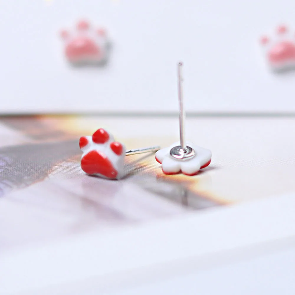 Женские керамические серьги-гвоздики с кошачьими когтями красивые серьги |