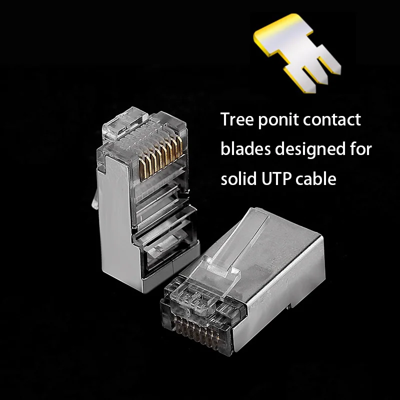 ANPWOO Cat5e RJ45 штекер Ethernet Кабельный разъем сеть 8P8C 8Pin stp экранированные терминалы Cat 5