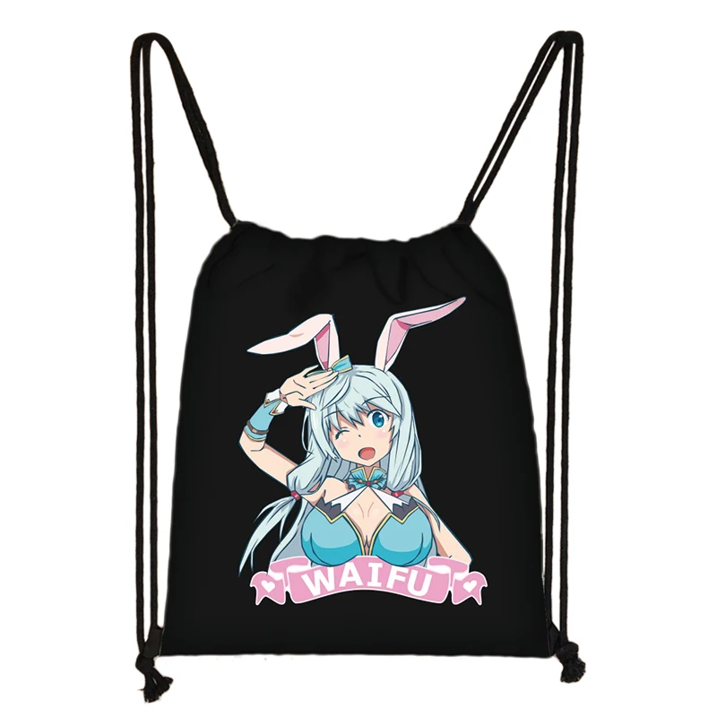 skd-sugoi30 Sugoi Senpai аниме Waifu печать шнурок Сумка для женщин Дорожные сумки boku no hero сумка для хранения мужской рюкзак подростковые сумки на плечо - Цвет: skd-sugoi30