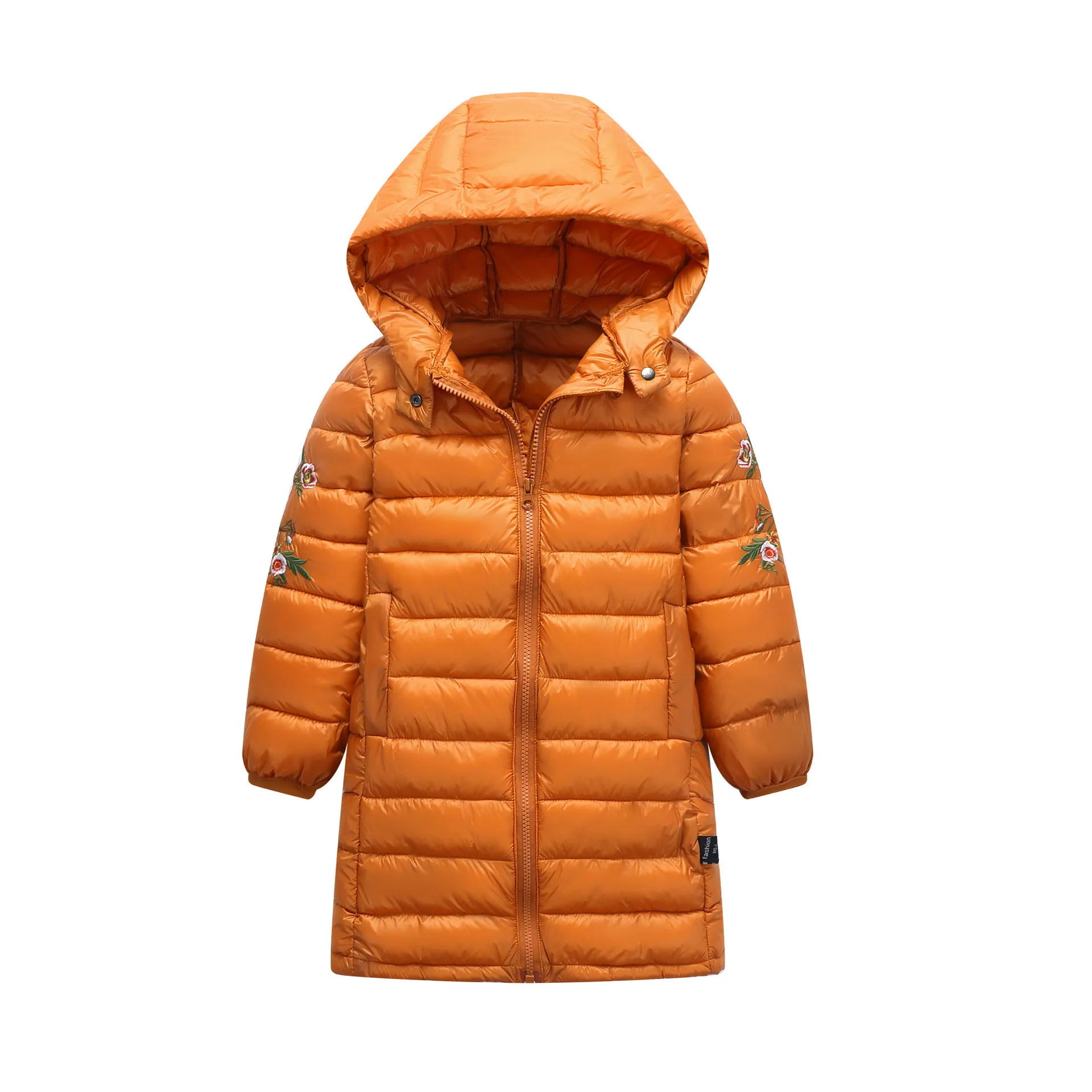 FC605-LightBrown Зимняя куртка с хлопковой подкладкой для девочек 3, 7, 9, 10 лет, Модное детское пальто для мальчиков, Детская верхняя одежда, теплая куртка для малышей, детская одежда - Цвет: FC605-LightBrown