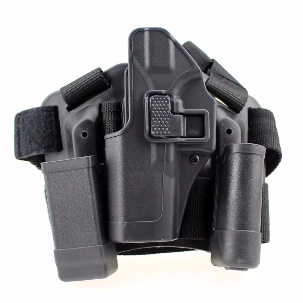 Black Военная кобура Glock с откидной ногой, тактическая кобура с левой рукой Для Пистолетов Glock 17 19 22 23 31 32, чехол для пистолета, кобура - Цвет: Black