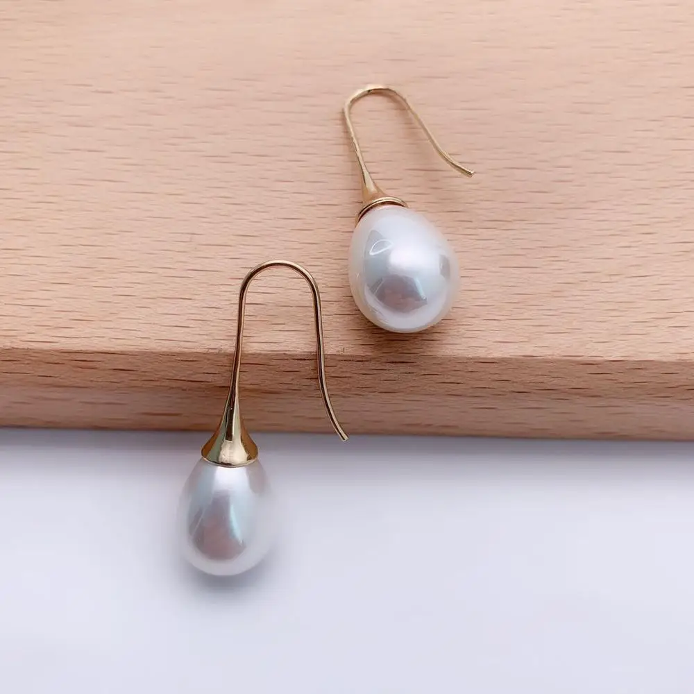 Золотые серьги с имитацией жемчуга модные ювелирные изделия свадебные подарки