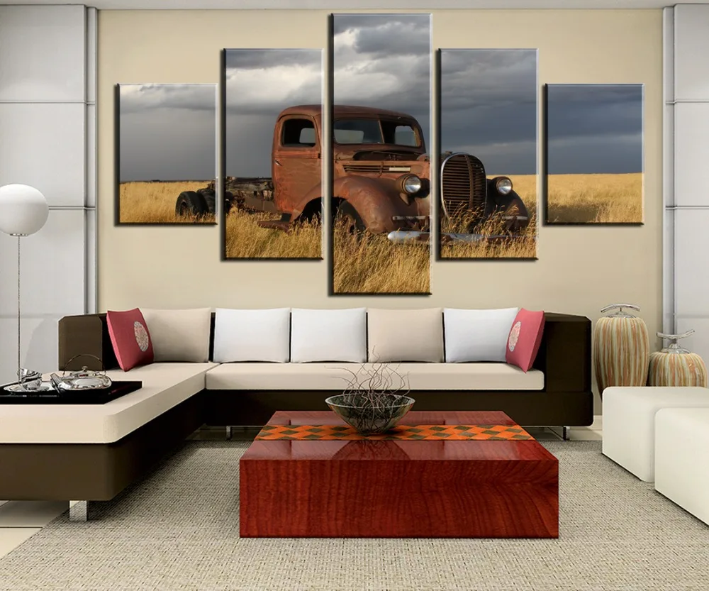 

Алмазная 5d живопись, картина с рисунком старого ржавого автомобиля, полная квадратная/круглая, мозаика, 5 шт.