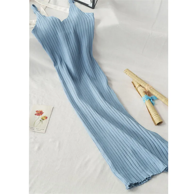 Комплект из двух предметов женское длинное платье свитер + с длинными рукавами