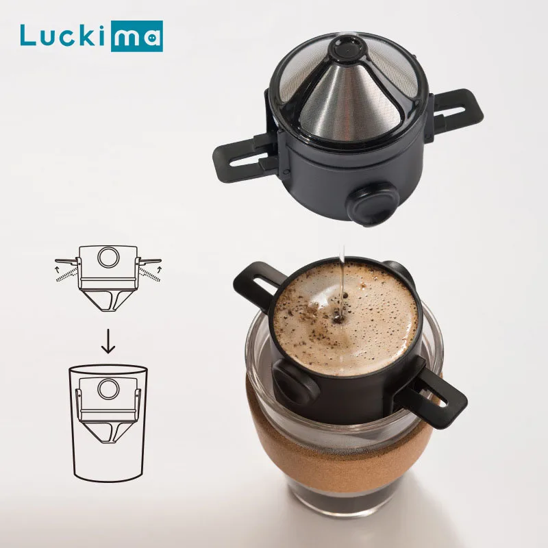 Мини многоразовый Кофе фильтр чашка ручная Кофеварка капельница для домашнего