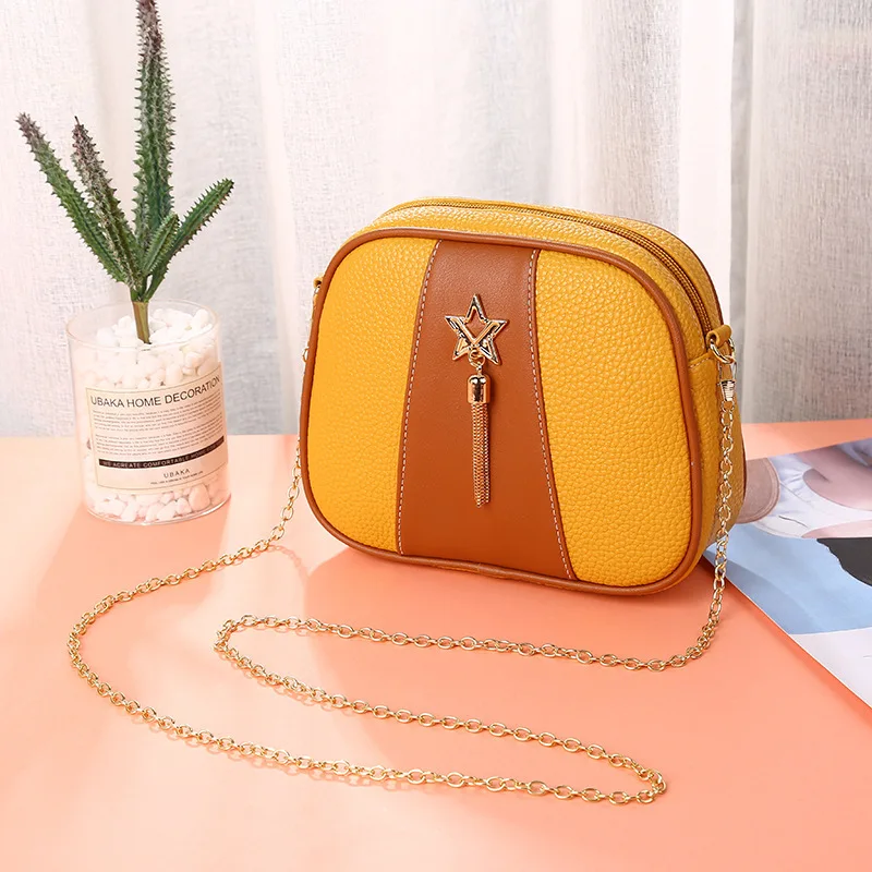 

womens hands 2021 new style single shoulder slung litchi pattern chain fashion trend women's bag purses