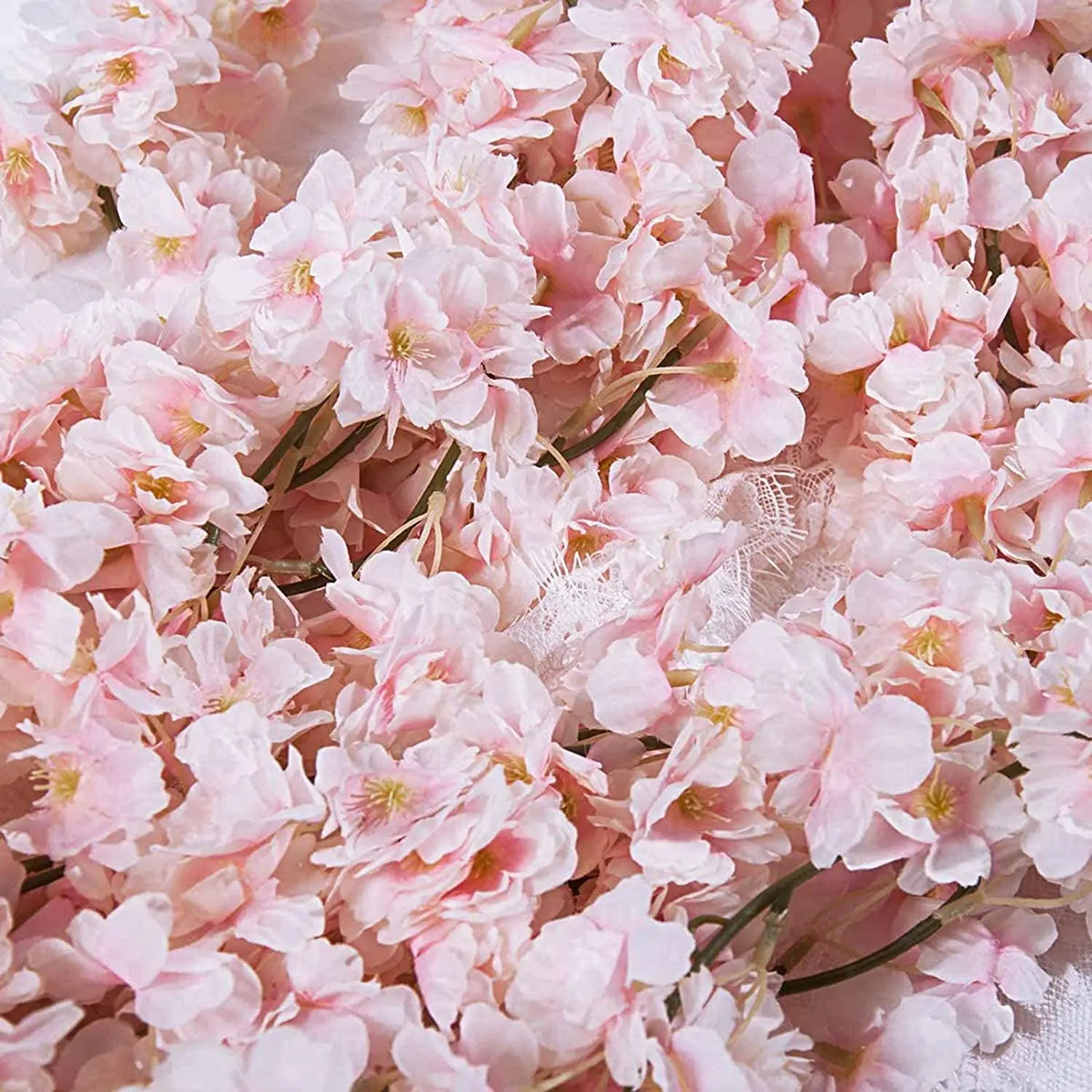 2/4/6PCs 144 Heads Artificial Cherry Blossom Flowers for Wedding Pink Garland Hanging Vine Fake Flower Home Party Decoration | Дом и сад