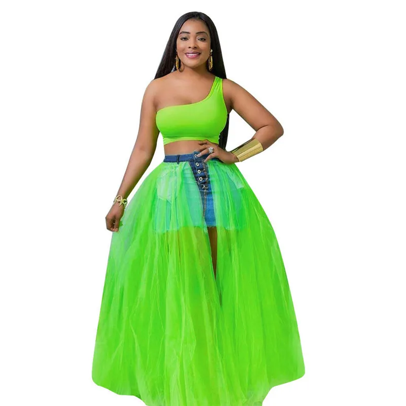

Layers Maxi Long Women Skirt Tulle Skirts Skirt 2019 Sexy High Waist Skirts Fashion New Solid Skirt Faldas Saias Femininas Jupe