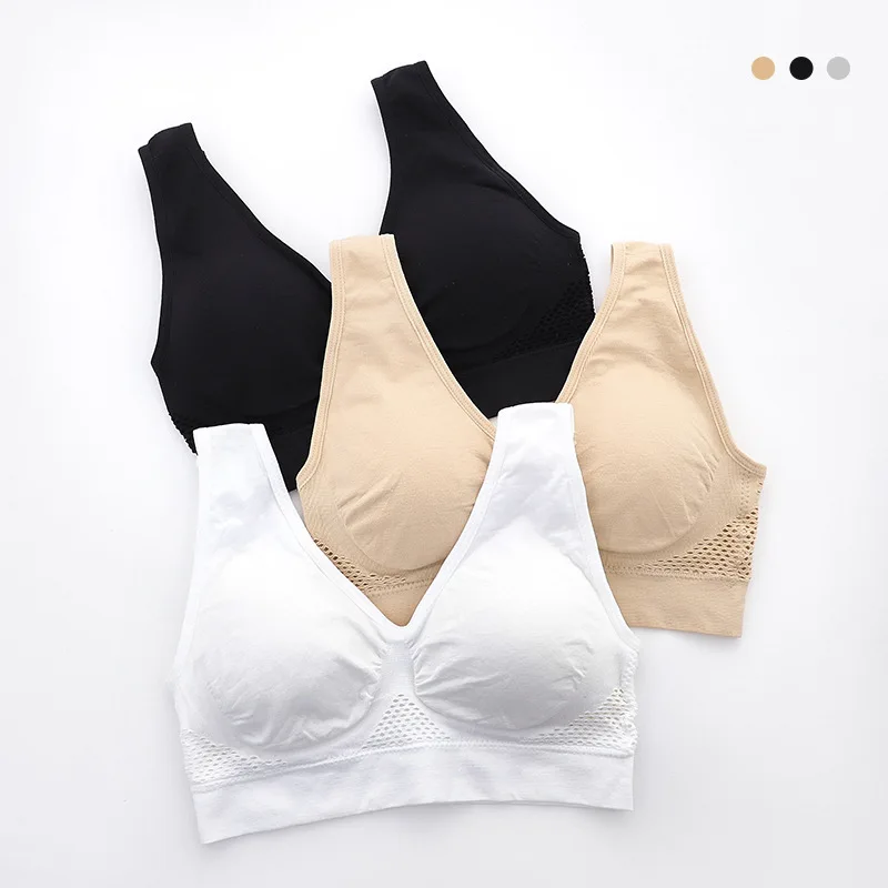 Новинка Breathable 4XL Плюс Размер дышащие женские спортивные бюстгальтеры
