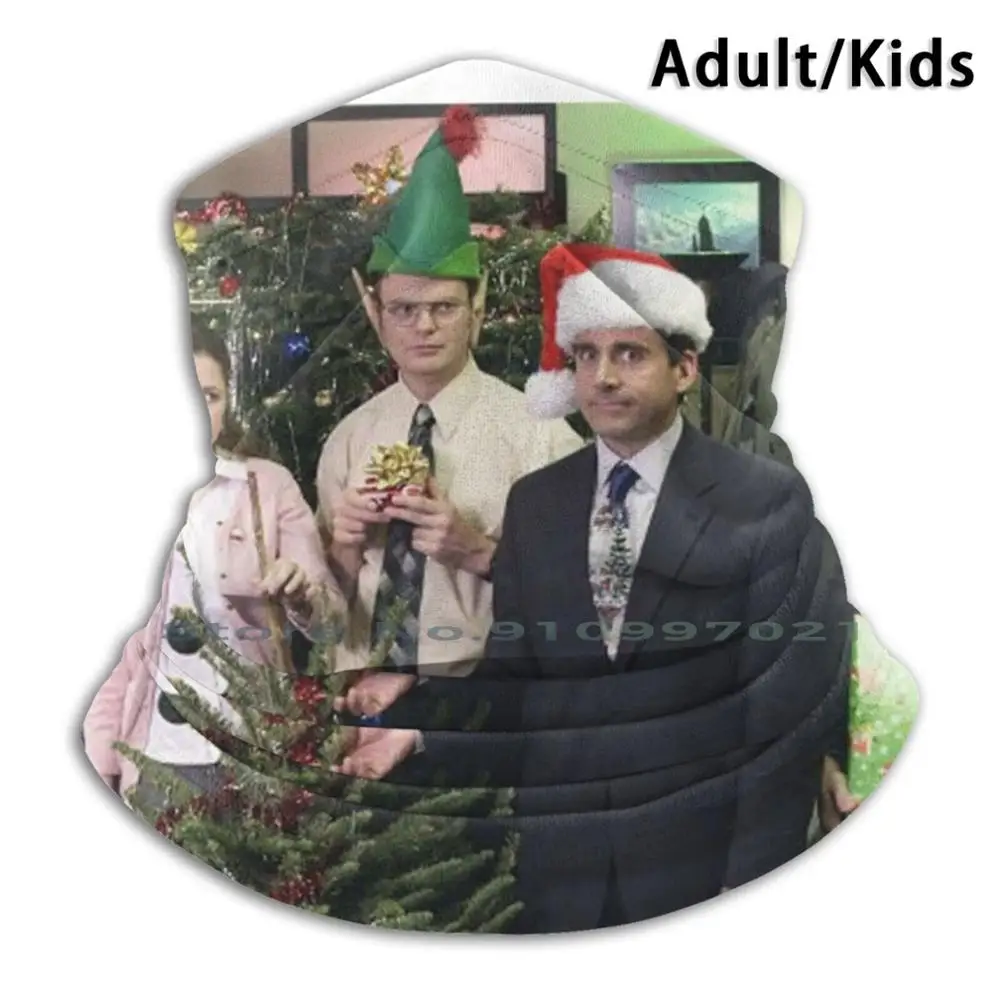 

Рождественский шарф для офиса, маска, обогреватель для шеи, обертывания для лица, фуляр, бандана, маски для офиса, Рождество, Майкл длинный ша...