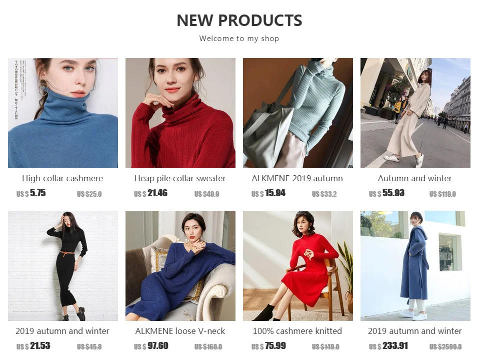 2019Cashmere sweater female high collar pullover loose large size women's short side split fork sweater simple bottoming sweater