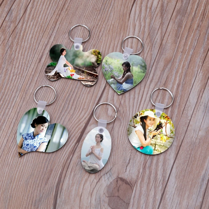 12 сублимации деревянный твердая волокнистая плита брелоки двойной пустой для