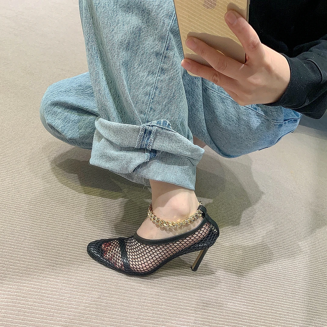

prowow Lace Ladies Pointed Toe Kitten Heel Women High Heels New Luxury Shoes Women Designers Thin High Heel Sapato Feminino