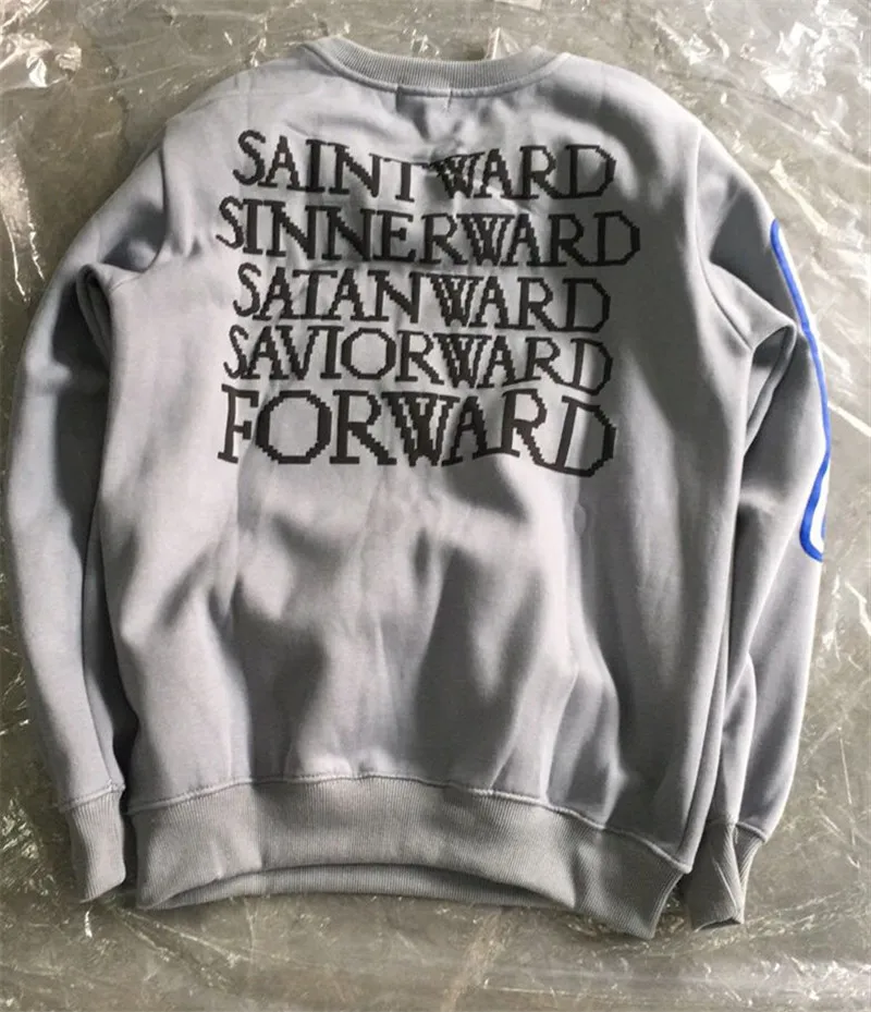 Толстовка Kanye West с круглым вырезом и объемным рисунком из вспененного материала