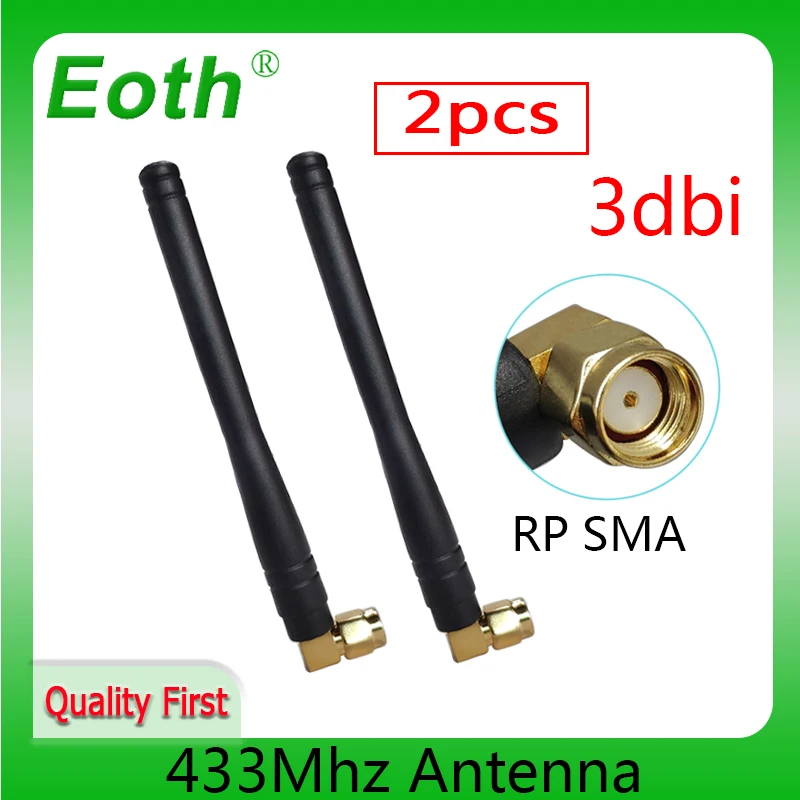 EOTH 2 шт. 433 МГц Антенна 3dbi sma гнездовая lora антенна pbx iot модуль lorawan сигнальный