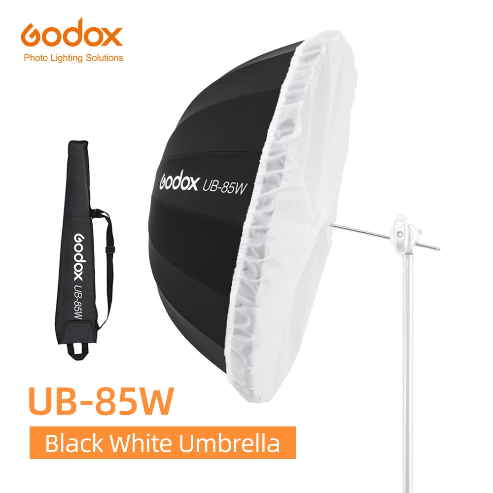 Зонт отражающий Godox UB-85W дюйма 85 см параболический черно-белый | Электроника