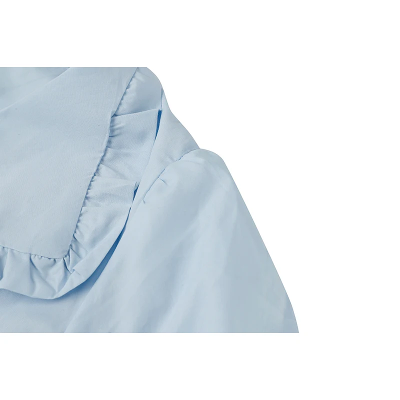 Летнее женское Элегантное повседневное мини-платье с голубым отворотом