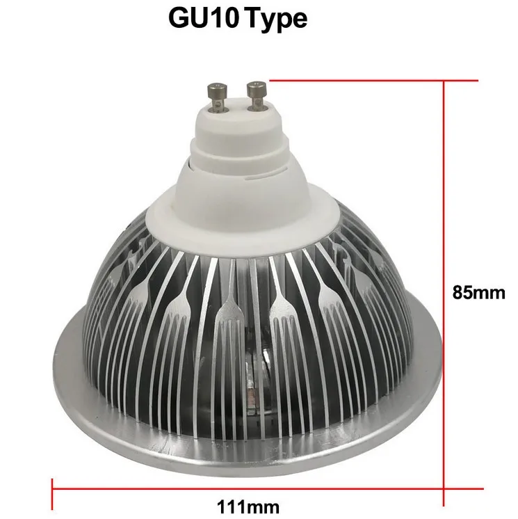 Free shipping  super brightness AR111 cob 7W 9w lamp 12W G53 12V LED input voltage 85-265V led bulb led spotlight alumin GU10