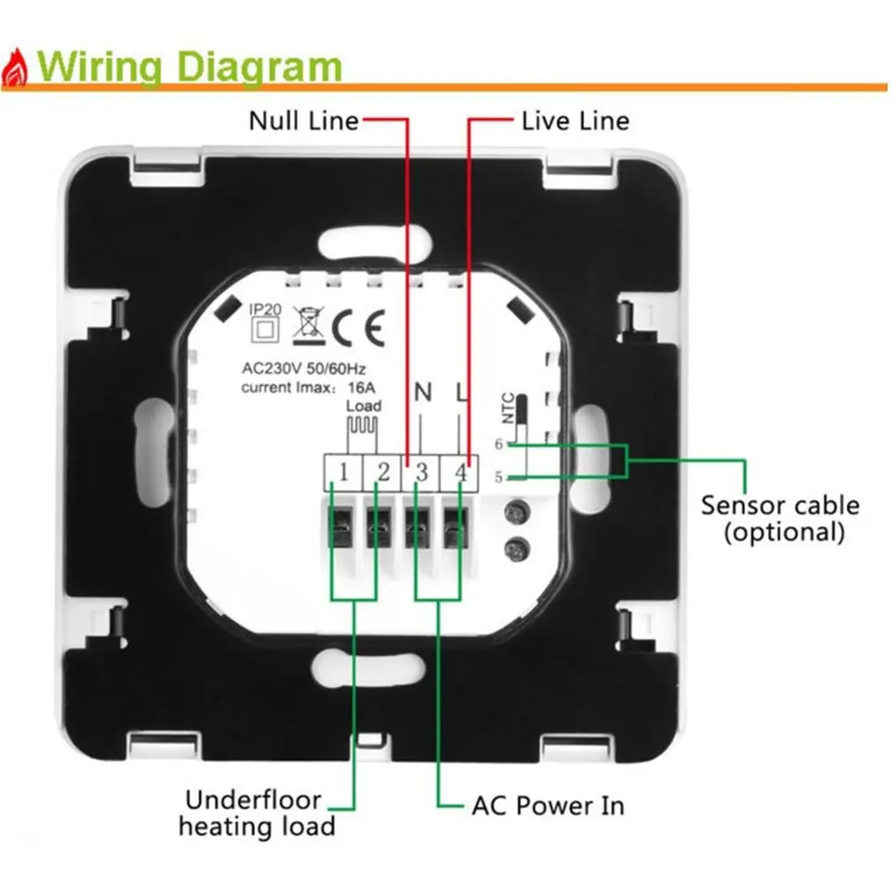 Термостат для умного помещения с Wi-Fi контроллер температуры электрической