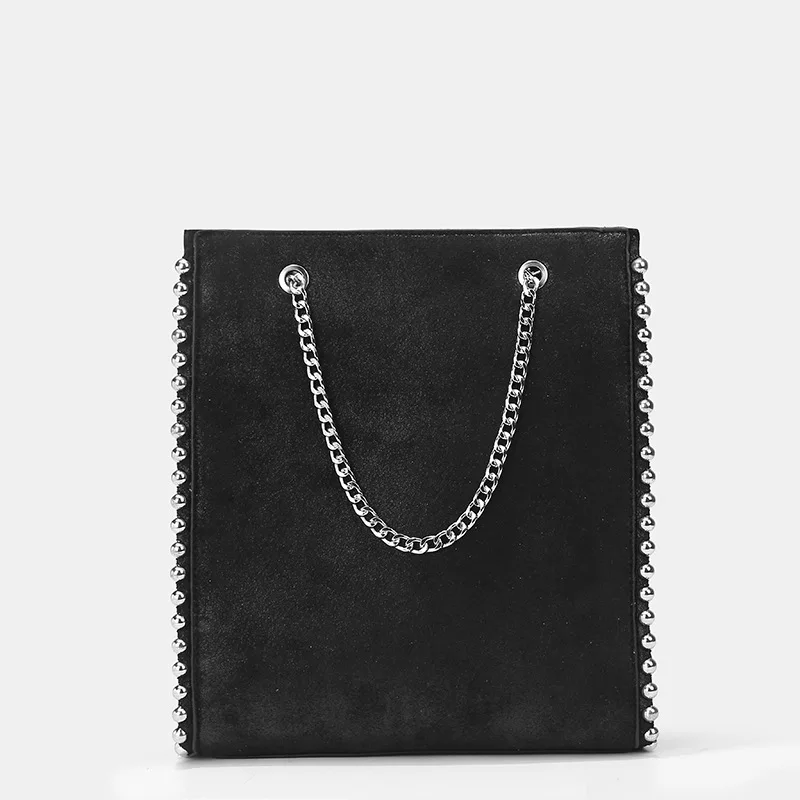 

2020 New Rivet Decoration Chain Messenger bags Shopping Bag Girls Tote Bag Women's Bag Casual Shoulder Bag Portable Big Bag
