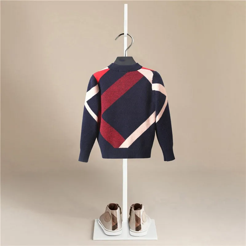 Новинка Сезон осень-зима Свитер для мальчиков Хлопковая детская трикотажная