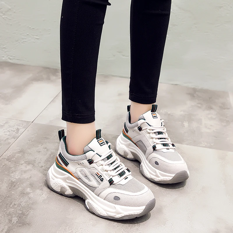 

Hot Sale Sneakers Comfort Autumn Breathable Platform Solid Slip on Walking Shoes Sports Shoes Outdoor Air Woman Zapatos De Mujer