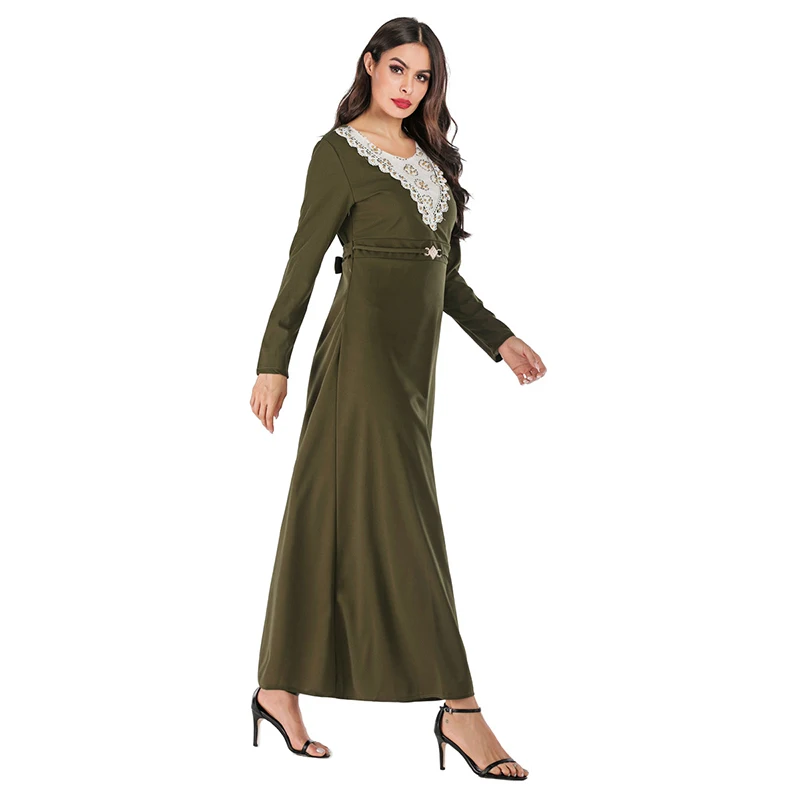 Элегантное тонкое кружевное платье с бисером для вечевечерние в Дубае дамская