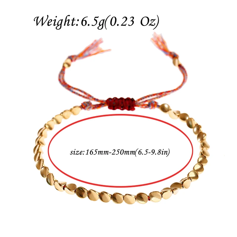 

2020 New Boho Ethnic Irregular Gold Beads Bracelet Men Tribe Gypsy Adjustable Bracelet Femme Handmade Jewelry Tibetan Bracelet