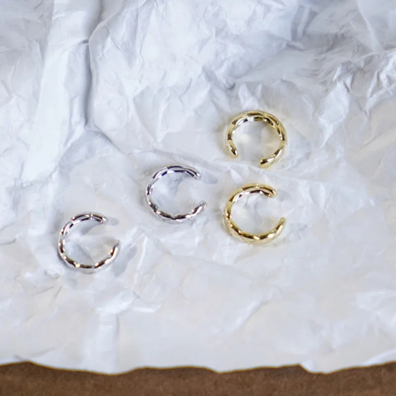 Минималистичные золотые серебряные цветные геометрические C клипсы на серьги