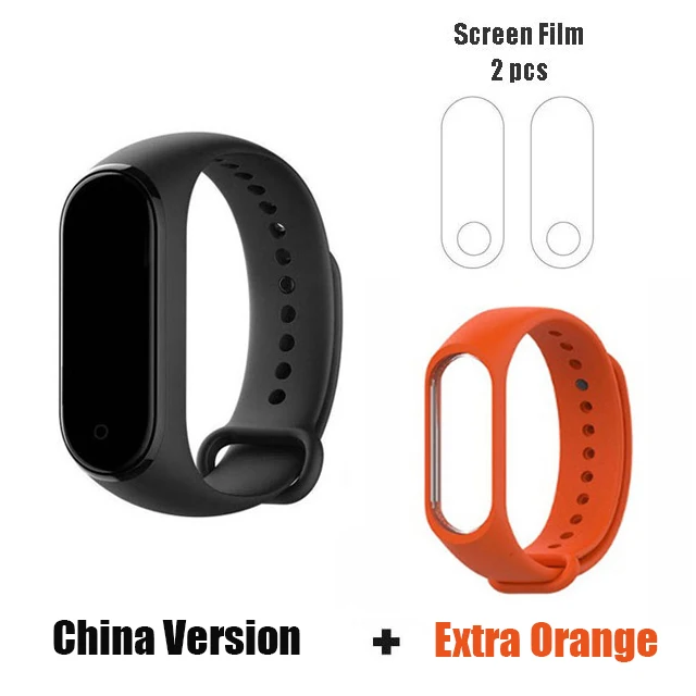 Mi 4 CN orange film Xiaomi mi band 3 mi Band 4 новейший музыкальный умный Браслет пульсометр фитнес 135 мАч 3 Цвета экран Bluetooth 5,0 - Цвет: Mi 4 CN orange film