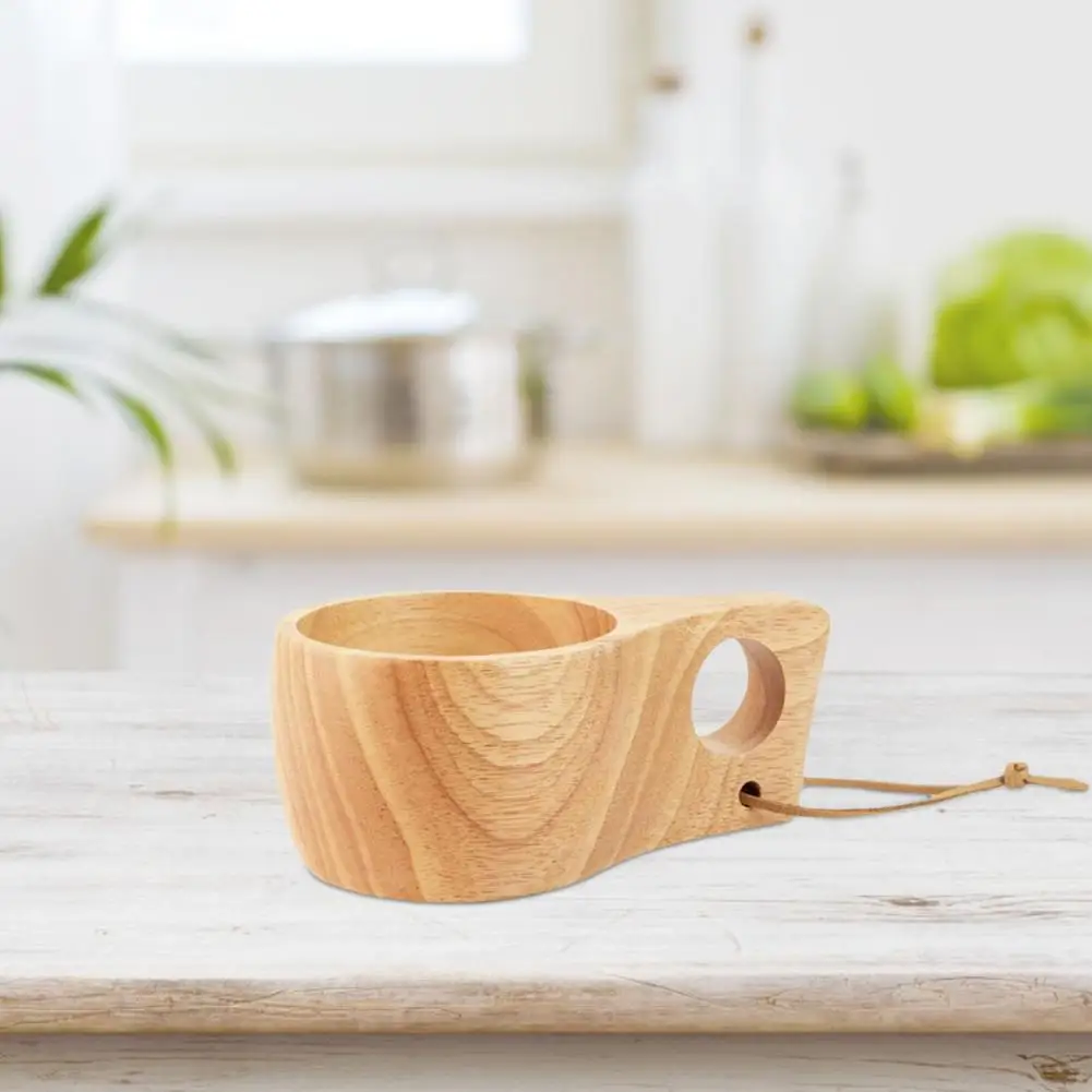 Портативная деревянная кофейная чашка Kuksa для кемпинга с рукояткой 260 мл легкая