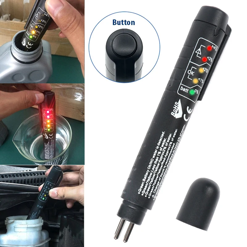 Автомобильный мини-тестер тормозной жидкости с 5 светодиодный диагностический
