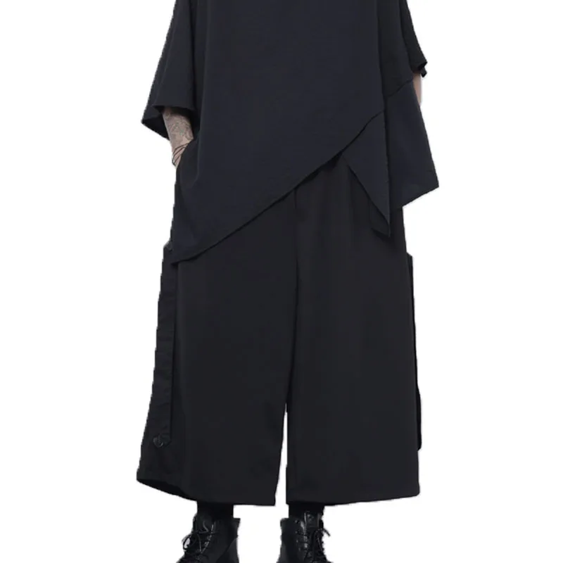 Мужские подвесные широкие брюки оригинальные повседневные в стиле темных гор