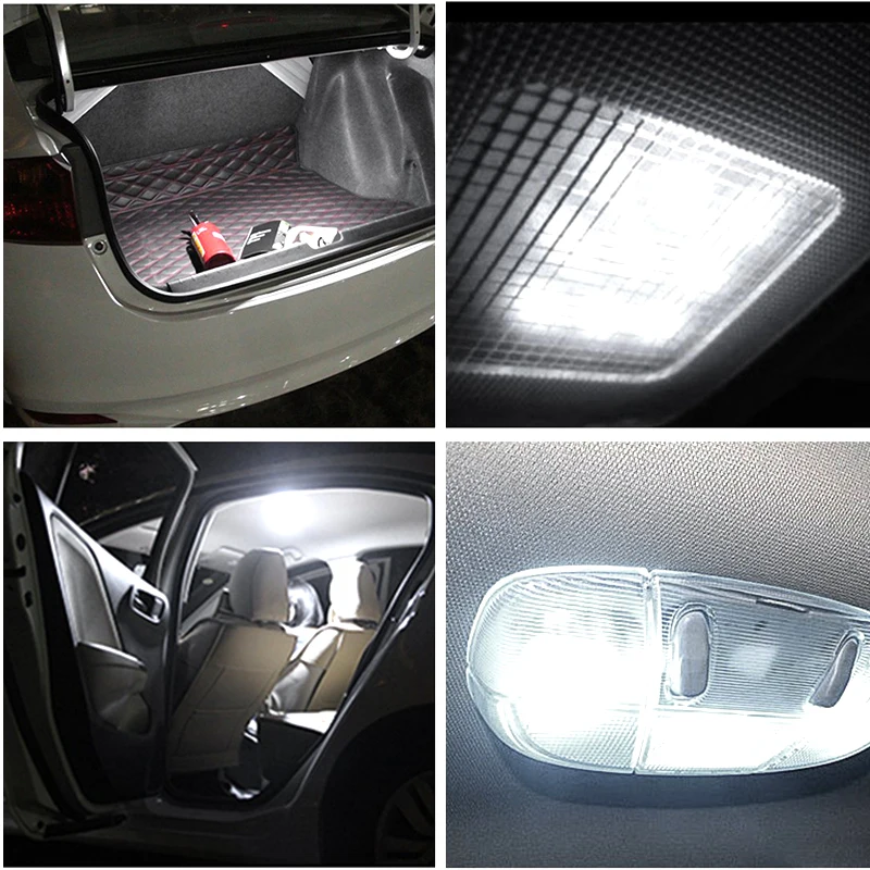

4x 31mm c5w LED bulb 3528 c10w Festoon Vanity Mirror Sun Visor Lights Bulb Auto Dome Light Car Interior Lamp Map light 12V White