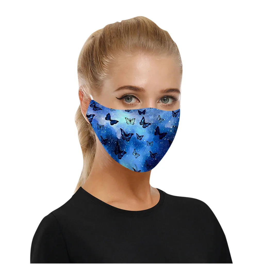 Новая многоразовая 3D маска для лица с рисунком мужчин и женщин универсальная