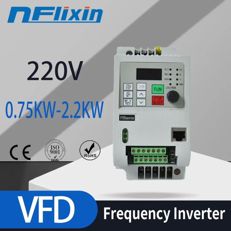 0.75 кВт/1.5 кВт/2.2kw AT2 частотно-регулируемым приводом однофазный 220V и 3 фазы выход