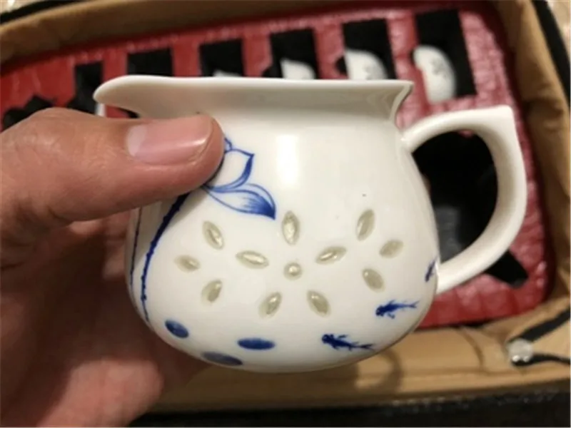 Качественный дорожный чайный набор кунг-фу чайник чашки gaiwan infuser chahai портативная коробка cozies деревянный бамбуковый поднос китайский чайный церемониальный набор
