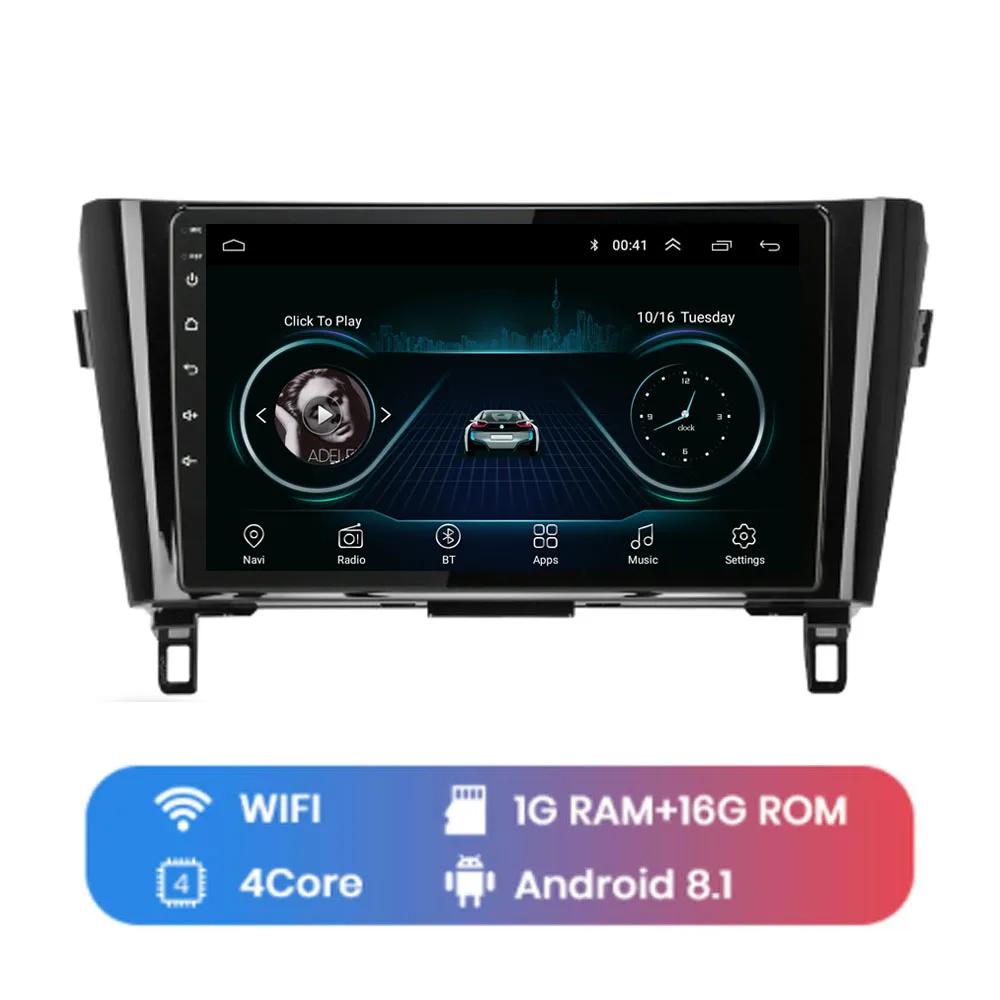 WIFI (1G 16G) 4G LTE Android 8,1 для NISSAN Qashqai X-TRAIL-Мультимедиа стерео автомобильный dvd-плеер навигация gps радио - Цвет: WIFI (1G 16G)