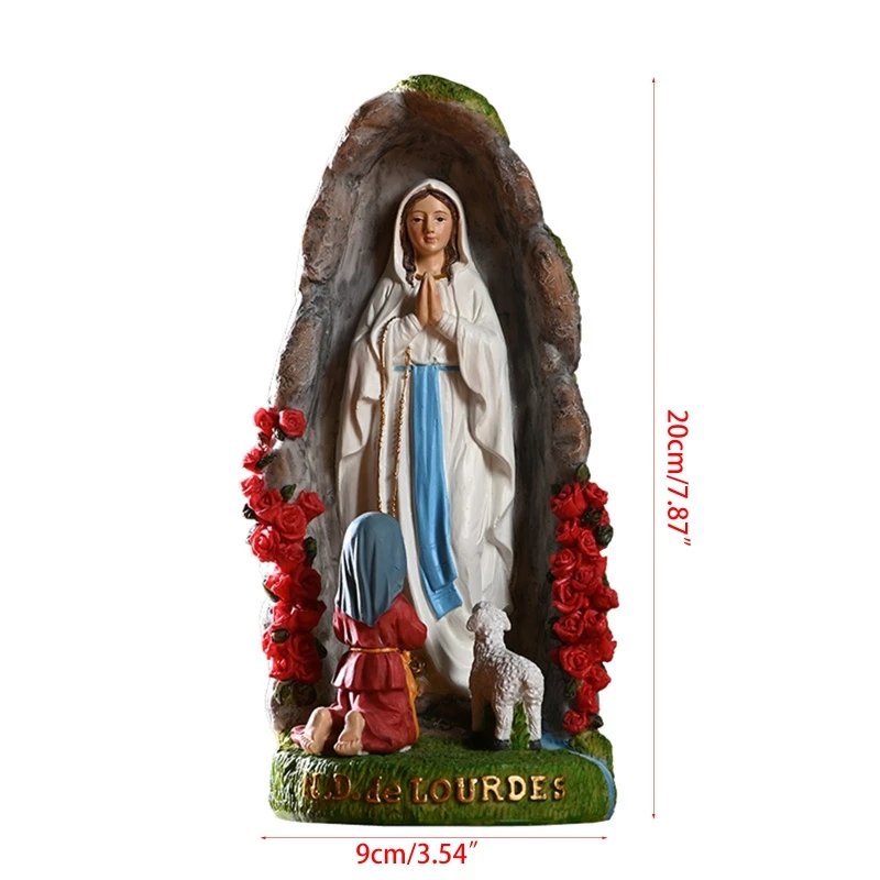 

Miniature Our Lady of Lourdes Figurines Accessories for Indoor or House Decor Supplies