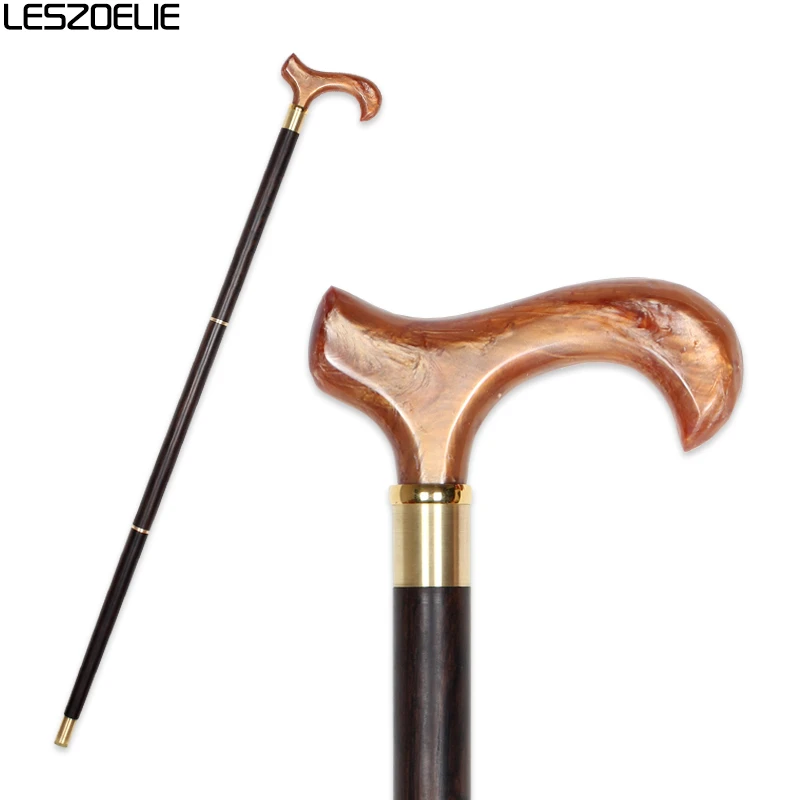 Черная деревянная трость с полимерной ручкой роскошный декоративный тростник