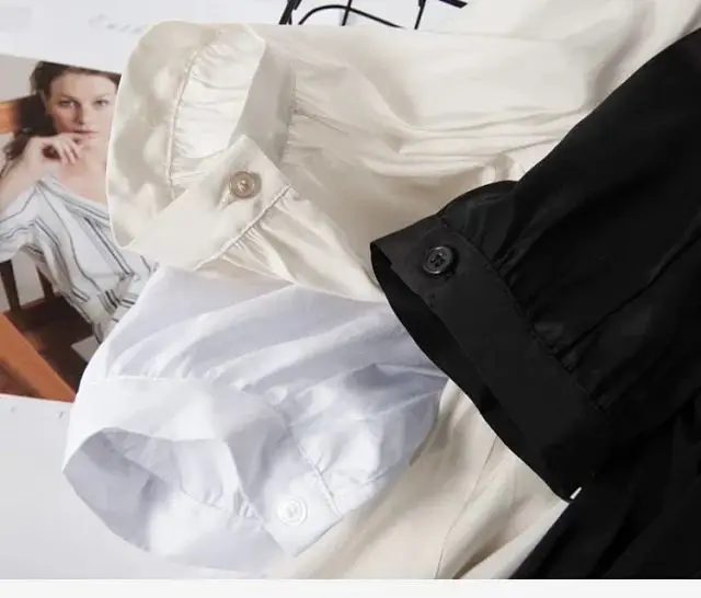 Женские рубашки 2020 ретро кукла воротник Цветочная вышивка ремесло пузырь рукав