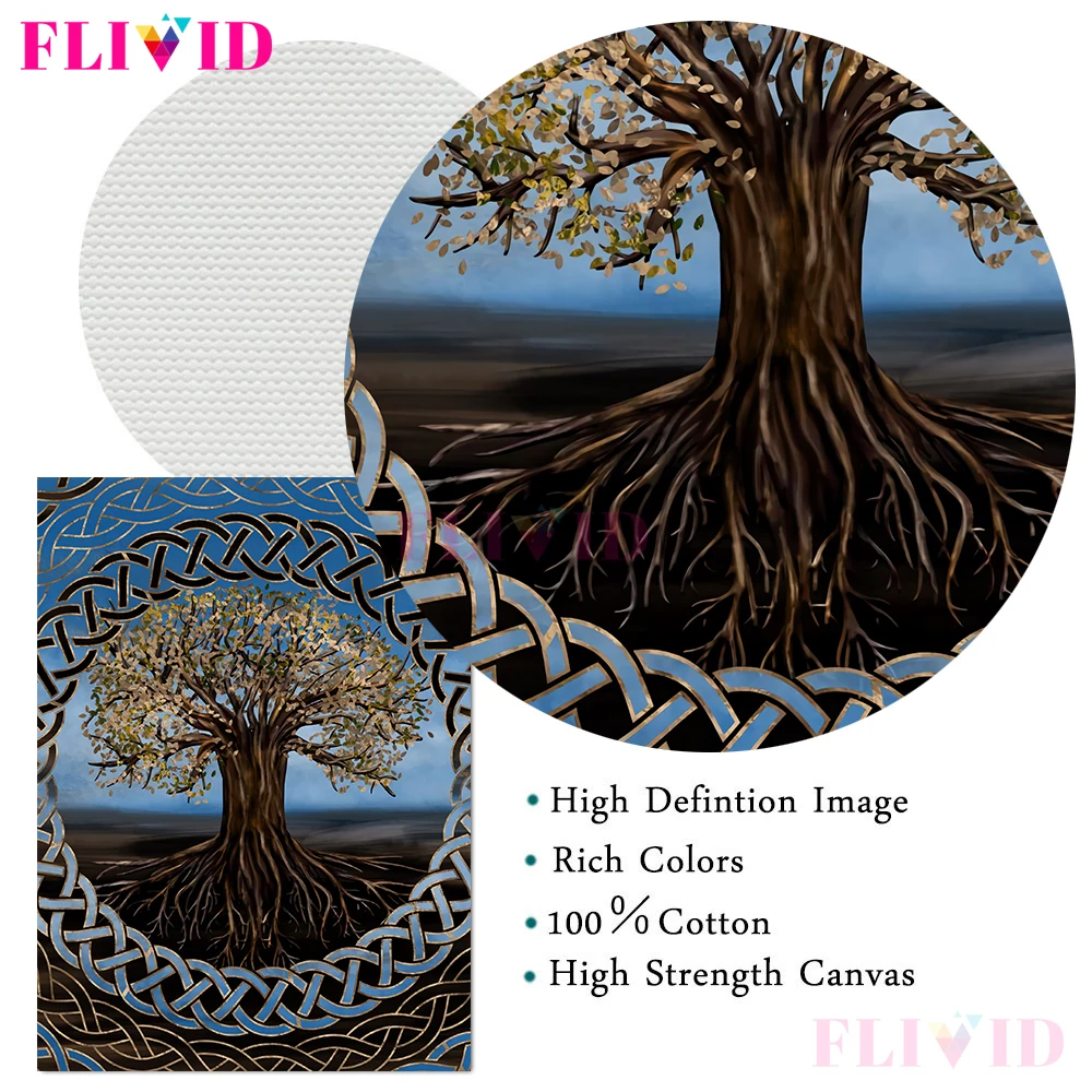 Постеры и фотообои с изображением дерева жизни югдрасил Картина на холсте Декор